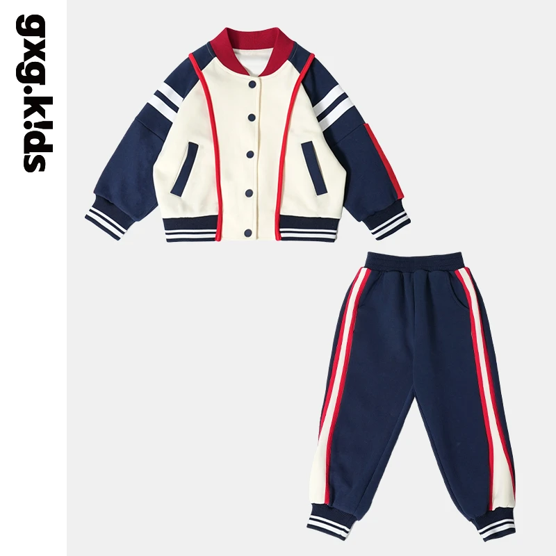 {加绒}23冬gxgkids童装儿童撞色拼接外套时尚休闲冬装KED34713074