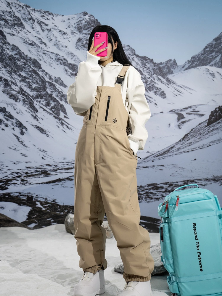 滑雪裤女2023新款男专业背带裤女单板双板防风防水保暖雪裤