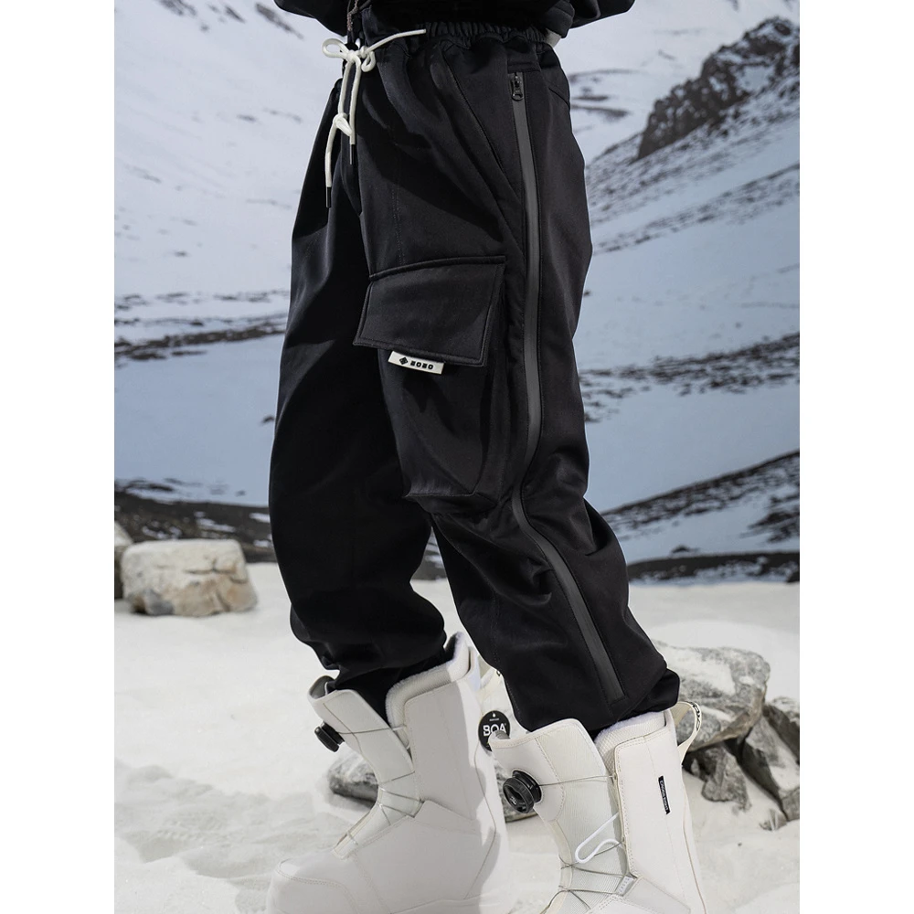 新款滑雪服裤子防水裤男女冬季单双板美式加绒加厚滑雪