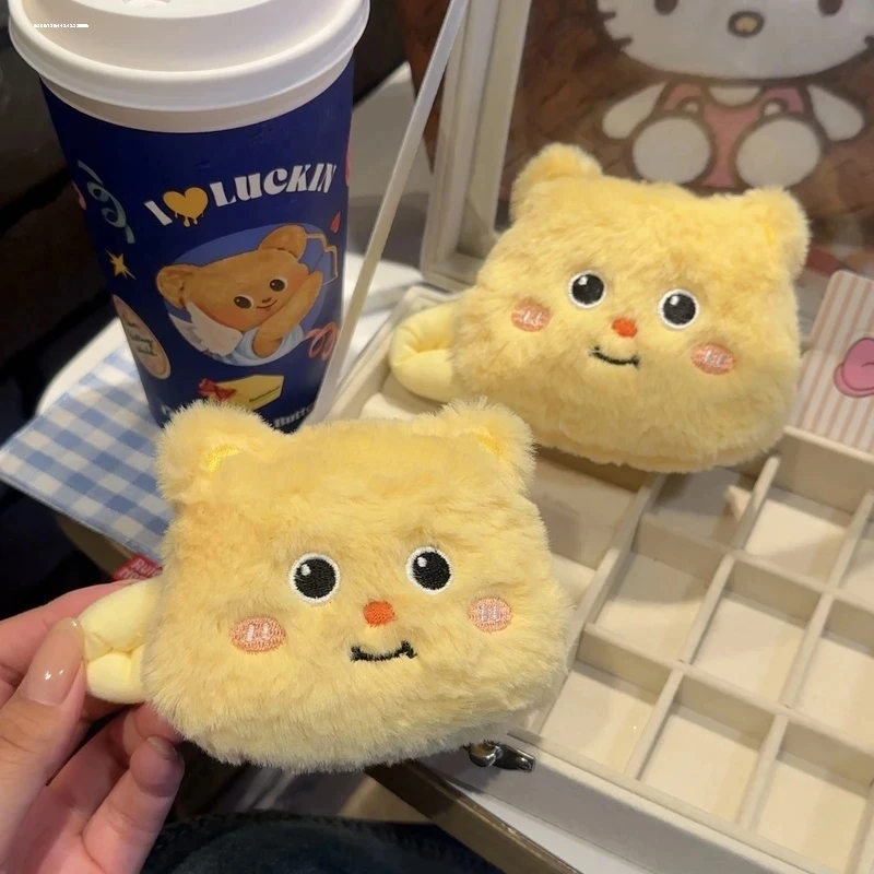 秋冬可爱黄油小熊毛绒发夹大号bb夹发饰设计感夹子侧边碎发刘海夹