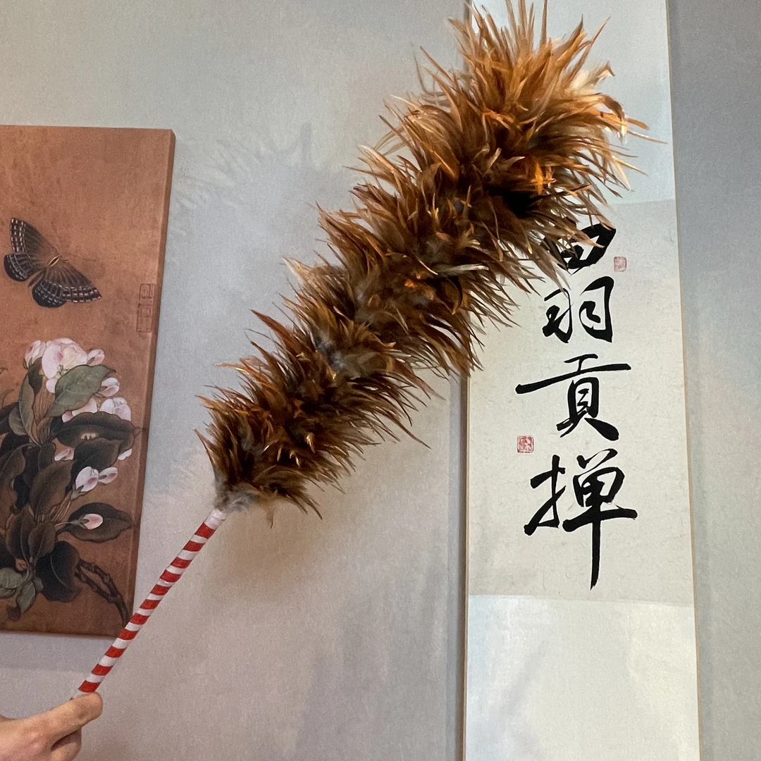 纯手工真大号鸡毛掸子家用车用高档打扫年货优质不掉毛优质加密