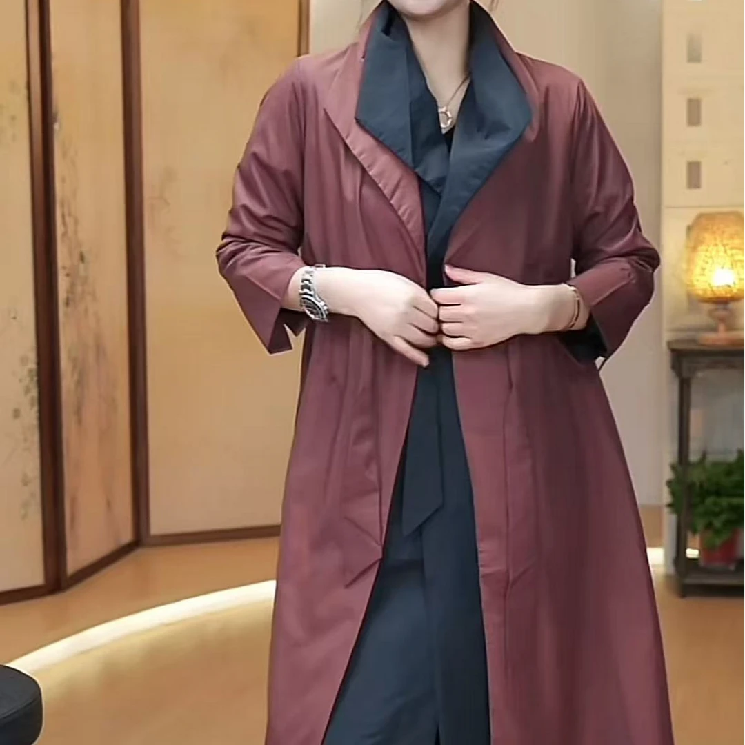 冷酷时尚收腰风衣