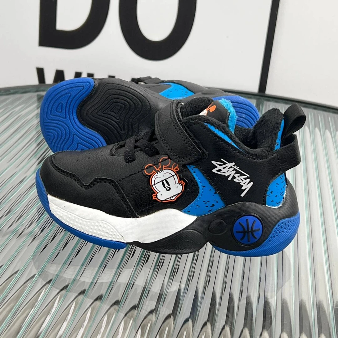 31-35码儿童春秋时尚百搭软底休闲大童中邦加绒运动鞋L检  0079