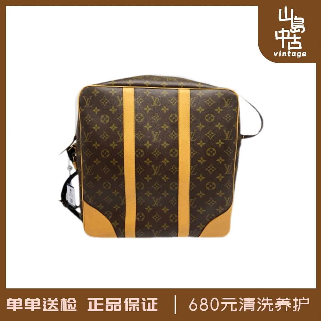 95新 LouisVuitton/路易威登 男士公文包大号经典/斜挎单肩棕色