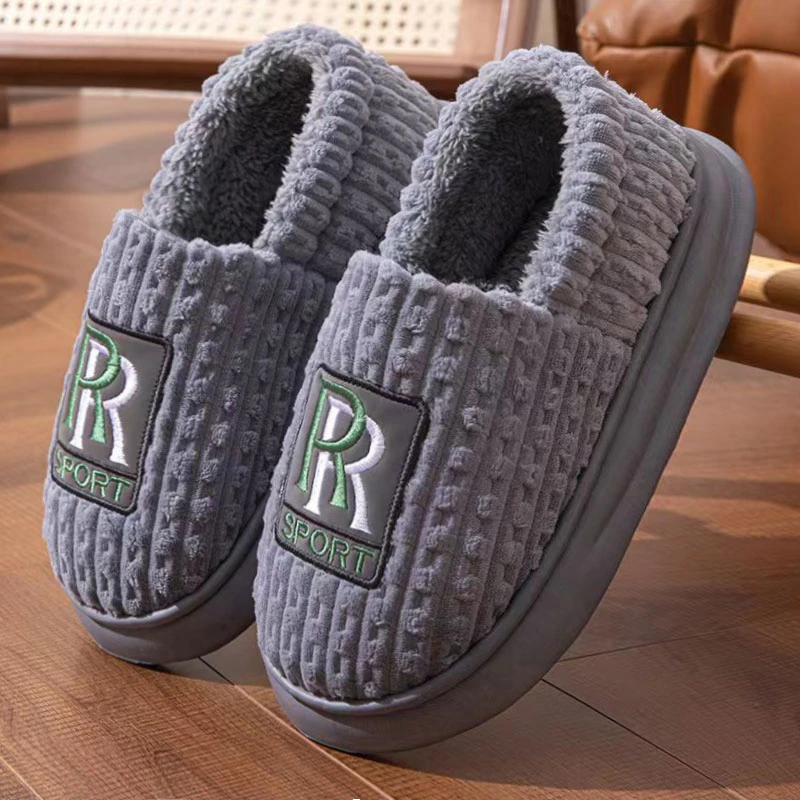 棉拖鞋男士冬季2023新款防水防滑外穿保暖厚底室内居家棉鞋男冬天