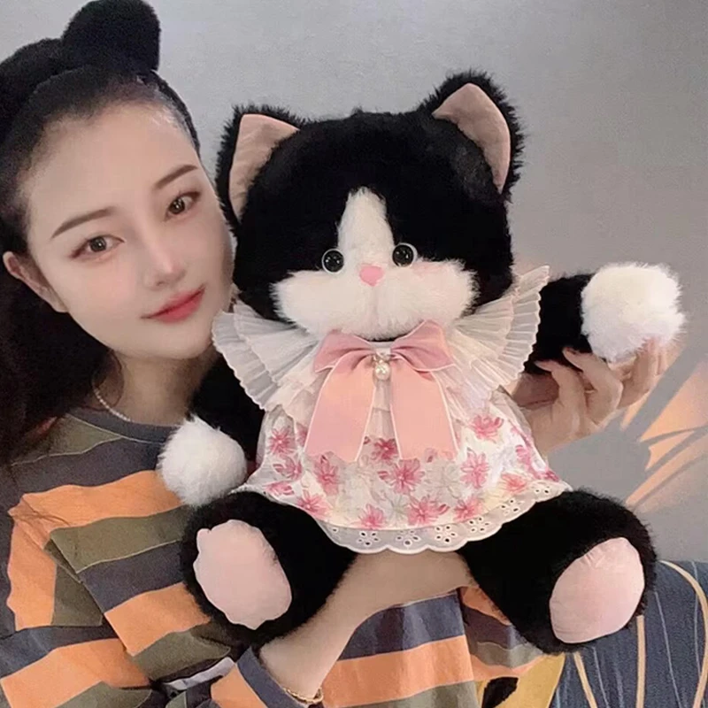 正版美盛匠新猫公仔猫咪玩偶可爱安抚公仔女孩睡觉抱枕毛绒玩具女