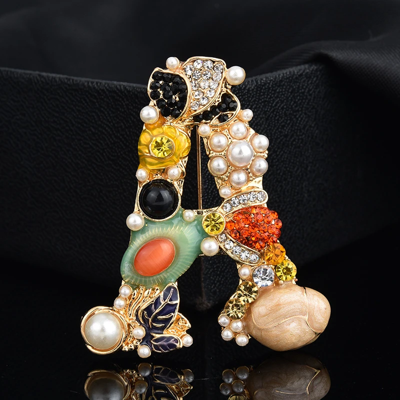 合金胸针 AMSGDTLR哥家阿玛家专柜同款字母奢华百塔饰品高档胸针