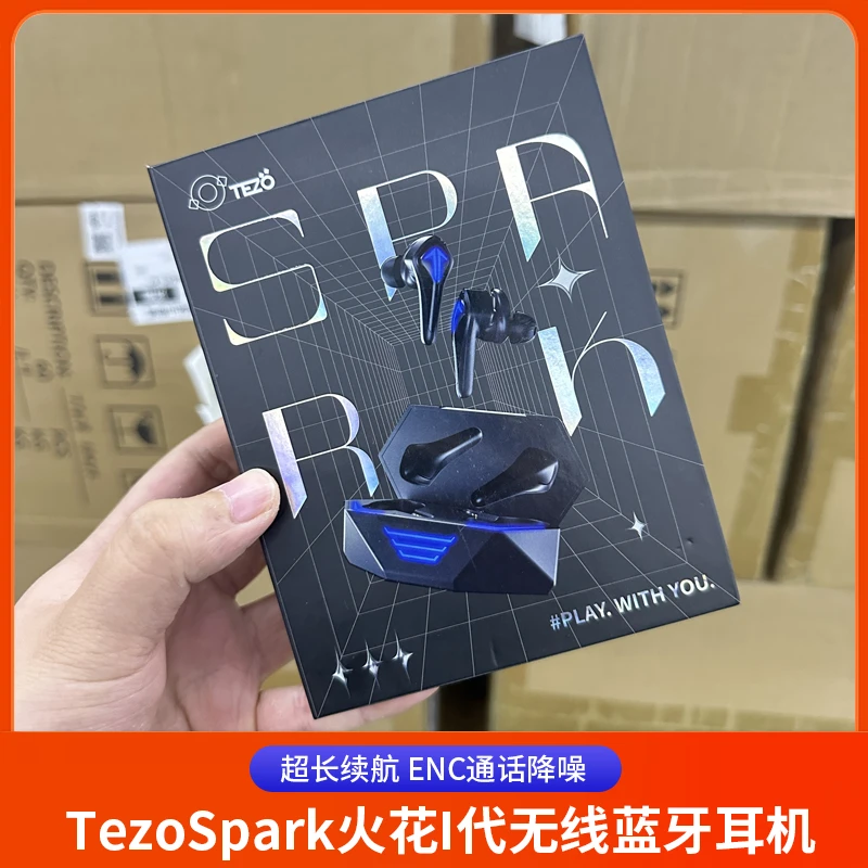 99新  TezoSpark火花I代无线蓝牙耳机学生降噪电竞触控通话耳机