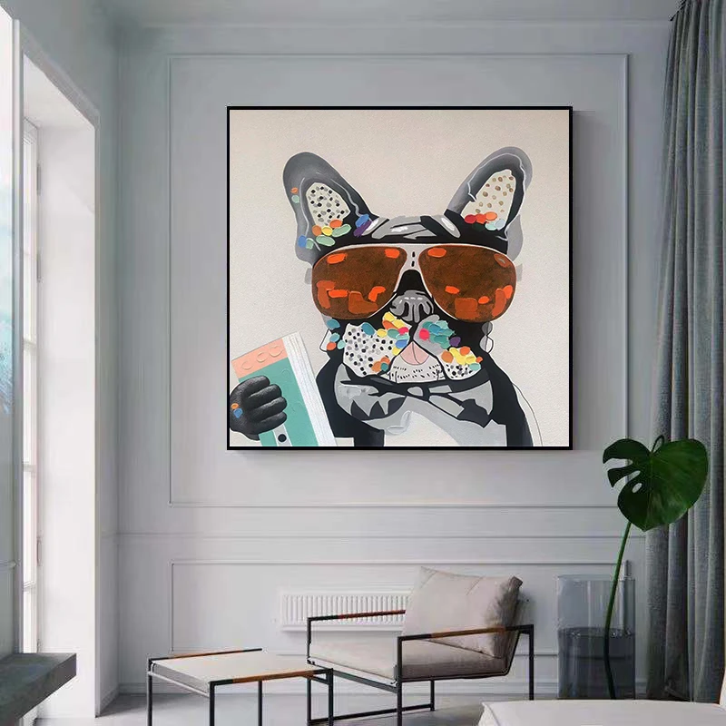 简约现代餐厅客厅沙发背景墙装饰画玄关轻奢挂画卧室床头熊猫壁画