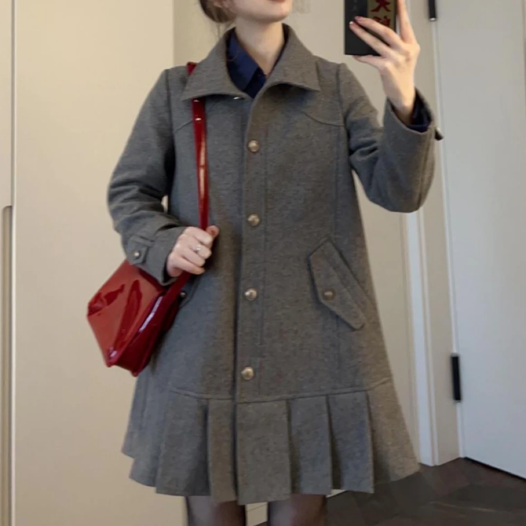 ishui-樱桃红-学院风曼哈顿千金气质自己工厂做der搭配小红包!