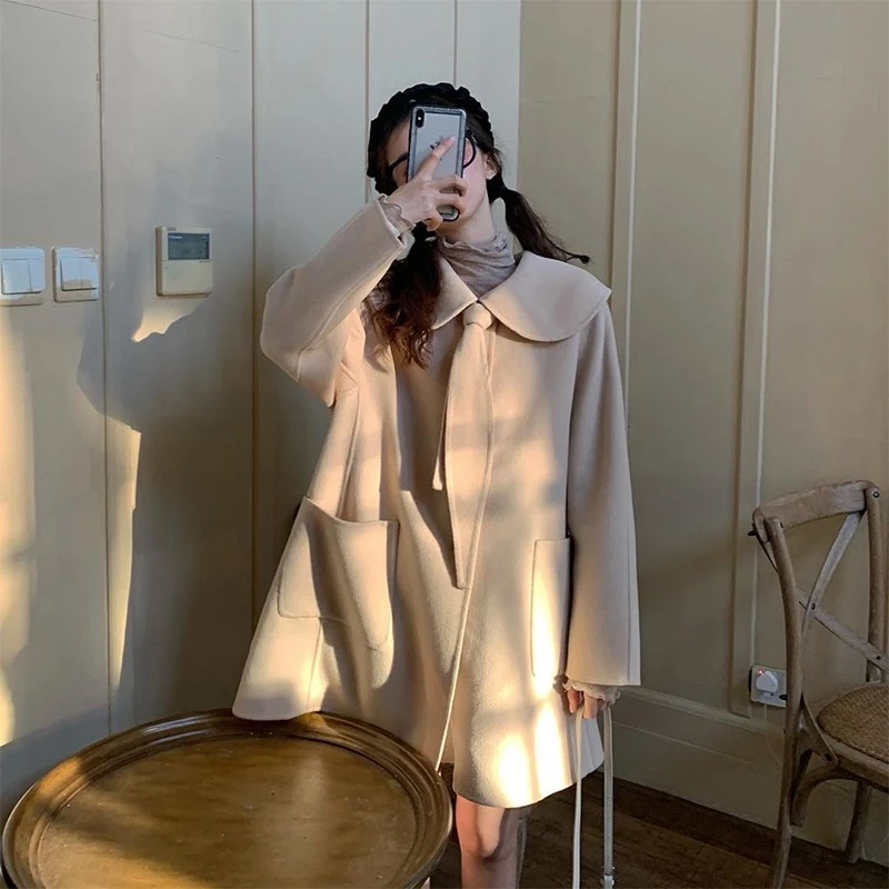 ishui-子瓜品-ins风大衣集合链接小个子秋冬设计感毛呢外套