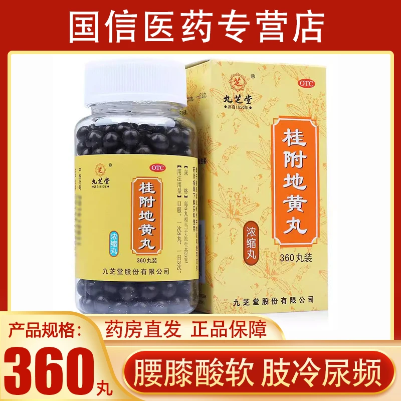 九芝堂桂附地黄丸(浓缩丸)360丸温补肾阳用于腰膝酸软肢冷尿频