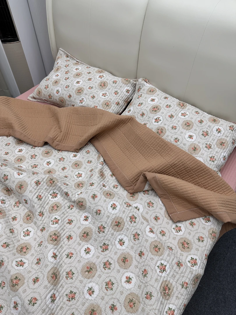 （花海泡泡棉）床盖双面可用亲肤可铺可盖防滑不跑床碎花可机洗韩式