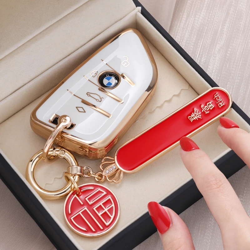 宝马钥匙套x3刀锋x1三系x5车5系325li高端x7扣530壳525女1系2023