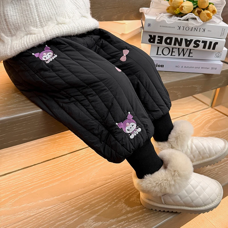 女童库洛米棉裤冬季新款加绒加厚儿童女宝宝卡通休闲一件过冬裤子