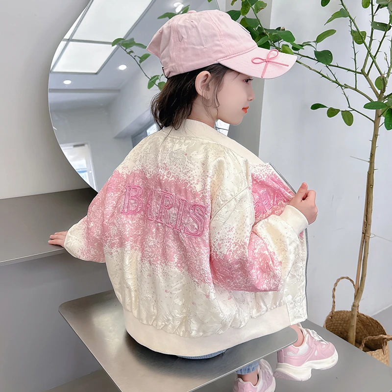女童棒球服外套秋季新款洋气时尚女宝宝特种工艺休闲运动夹克衫潮