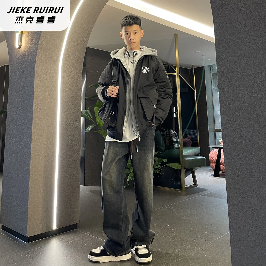 【现货-睿妈】潮牌冬假两件夹棉棉服外套大童休闲洋气上衣杰克睿睿