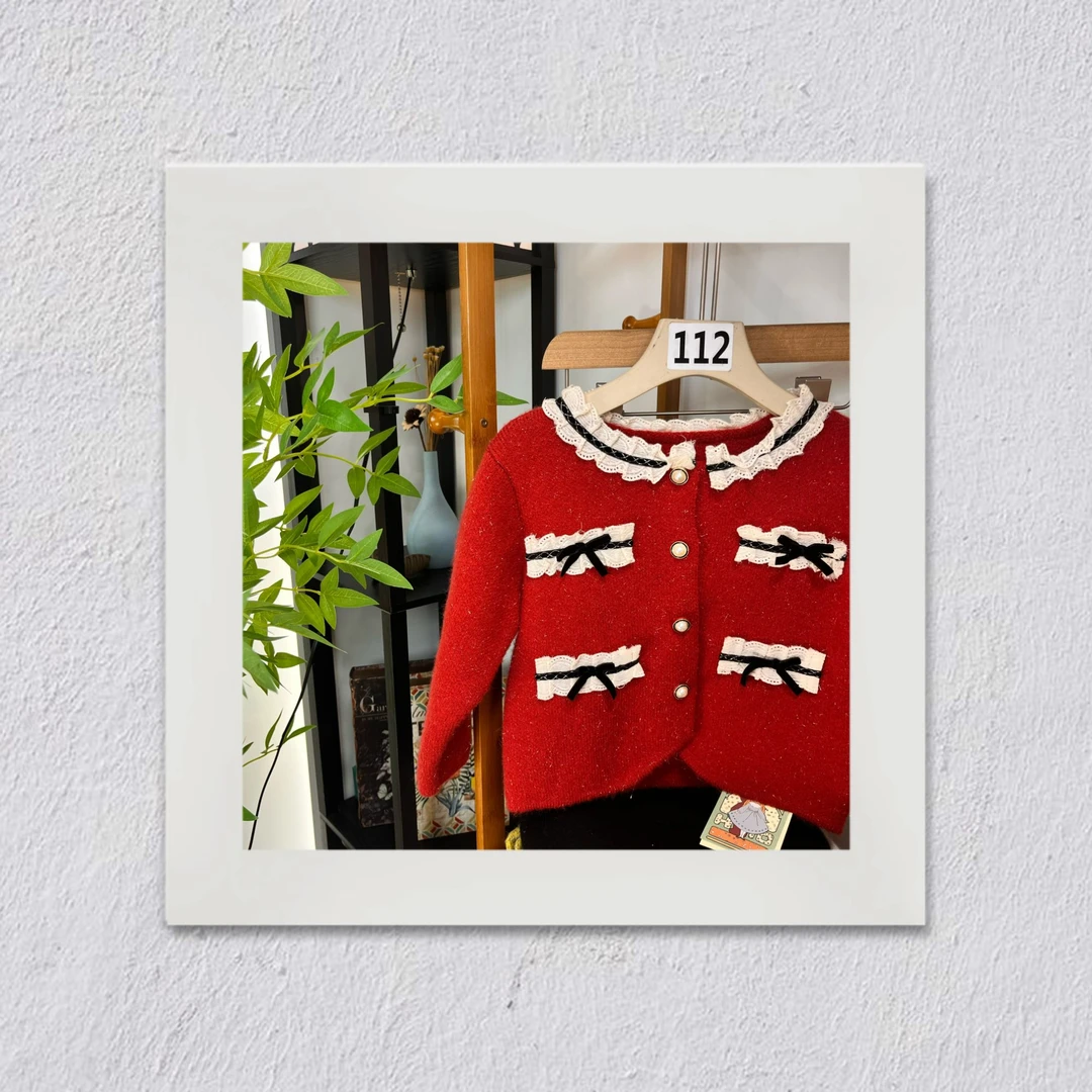 D111/D112女童秋冬新款时尚洋气宝宝长袖针织套装