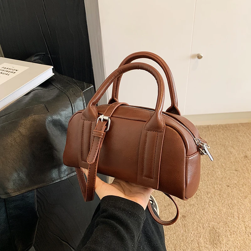 复古手提通勤包包秋冬女2025新款潮韩国小方包百搭单肩斜挎包