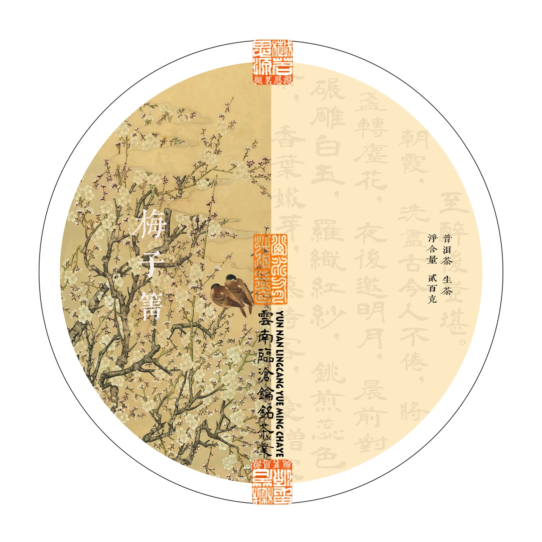 【樾茗】2024年梅子箐古树生茶普洱茶生茶饼古树名山普洱生茶