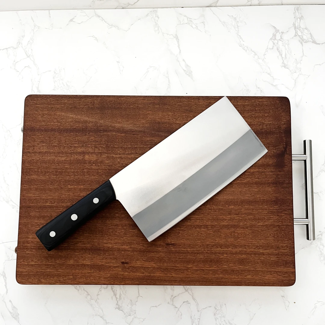 厨师家庭专用刀三合钢菜刀锋利持久90cr18mov斩切两用1.1斤