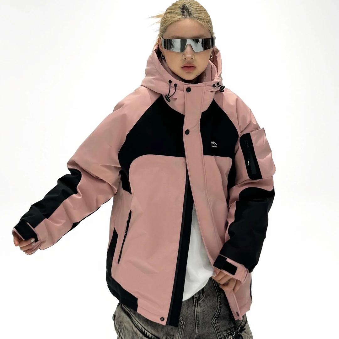 情侣款男女同款潮牌防寒服2024新款秋冬加厚保暖登山外套冬季
