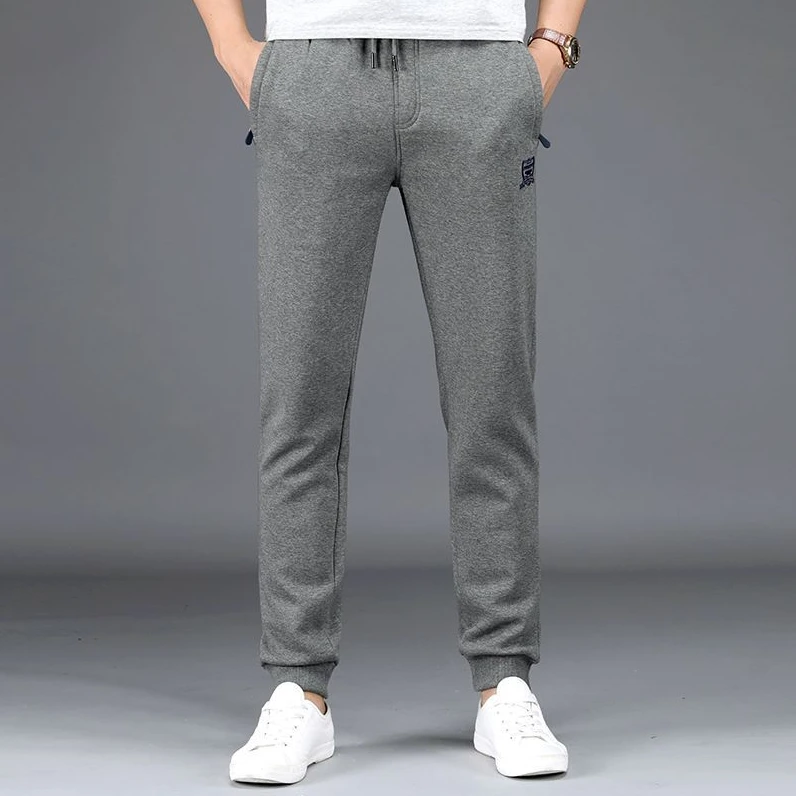 Frankie model/颜值大师新款加绒秋冬季休闲卫裤男士百搭直筒长裤