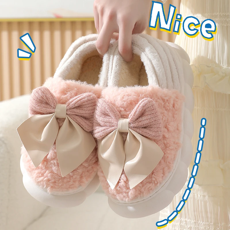 包跟在逃公主棉拖鞋情侣外穿厚底防滑保暖软底加厚居家加绒毛绒