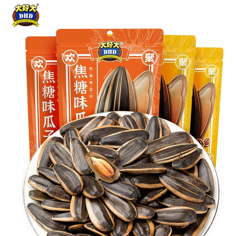 大好大瓜子408g大包装山核桃焦糖味大颗瓜子办公室炒货休闲小零食