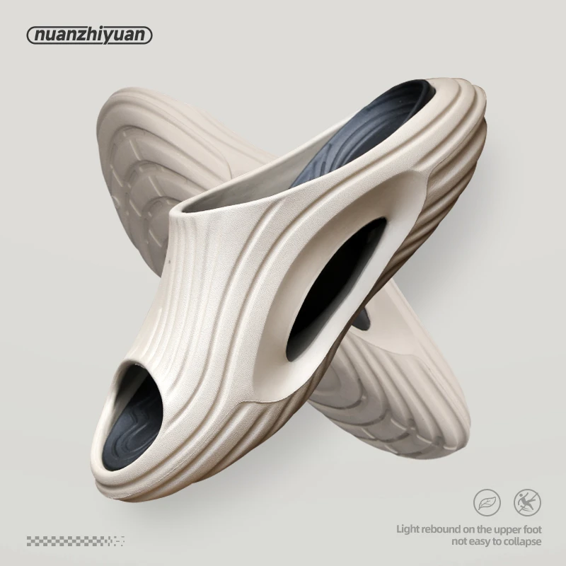 运动拖鞋男款夏季防滑外穿EVA厚底居家户外情侣踩屎感耐磨凉拖女