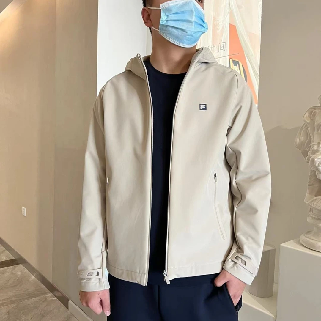 【软壳防风+梭织外套】FILA/斐乐男装春百搭新休闲保暖磨毛长袖上衣