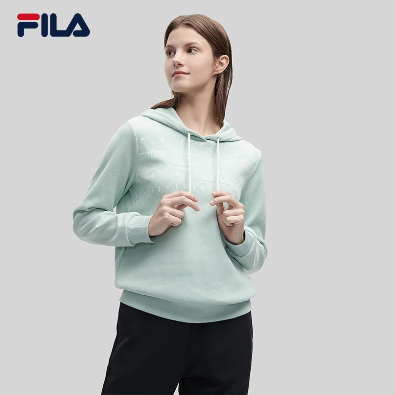 FILA/斐乐秋冬卫衣【绿宝石系列】时尚休闲连帽上衣F11W344215F