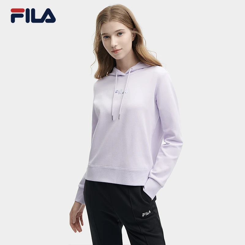 /斐乐女秋季新款时尚休闲百搭】透气舒适针织连帽卫衣F11W348202