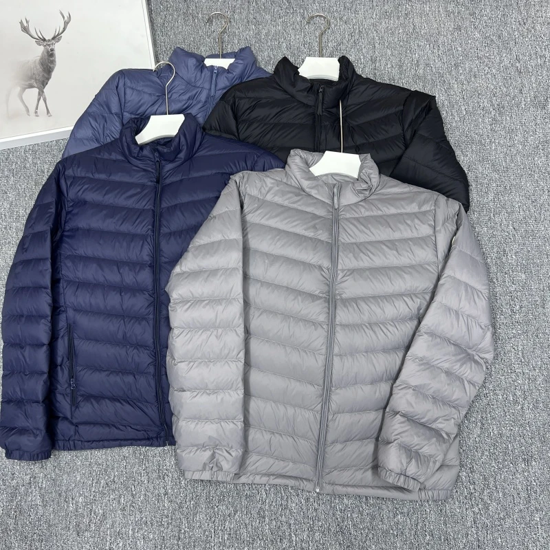 【轻薄系列】男士纯色休闲白鸭绒羽绒服冬季轻便时尚保暖百搭男外套