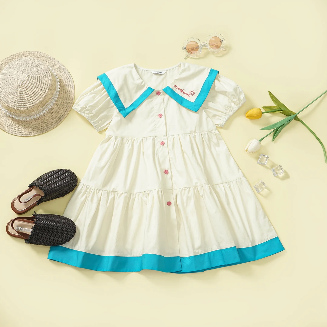 2023夏季新款学院风刺绣连衣裙-X232206028