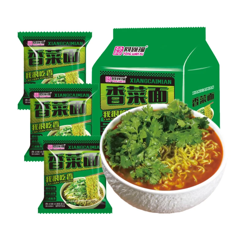 同碗福香菜面110g袋装香菜味方便面拌面速食免煮夜宵充饥网红泡面