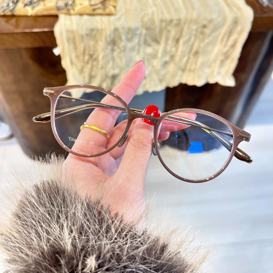 53号-爆款高度m9808近视韩版网红百搭ins防辐射黑框超轻学生圆形