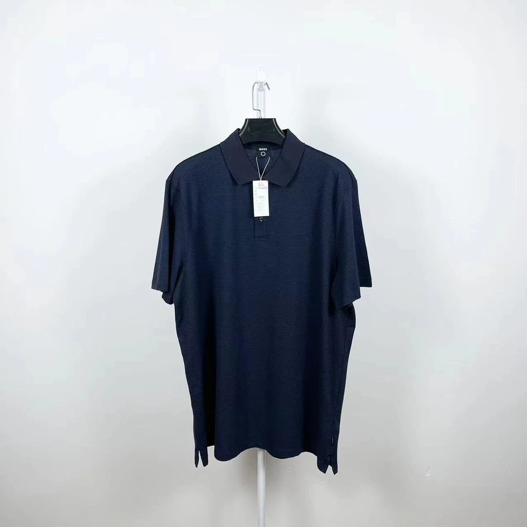 HugoBoss/雨果博斯/准新/藏蓝色 休闲短袖polo/尺码XXXL