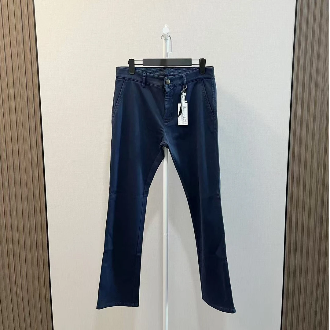 全新未使用 VERSACE/范思哲 /藏蓝色字母logo休闲裤长裤/尺码46