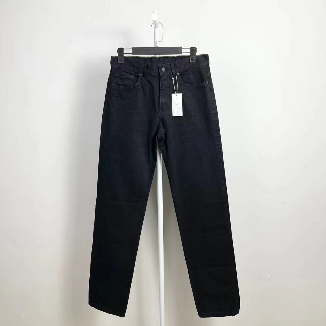 99新 LouisVuitton/路易威登 /黑色老花皮牌牛仔裤/28码