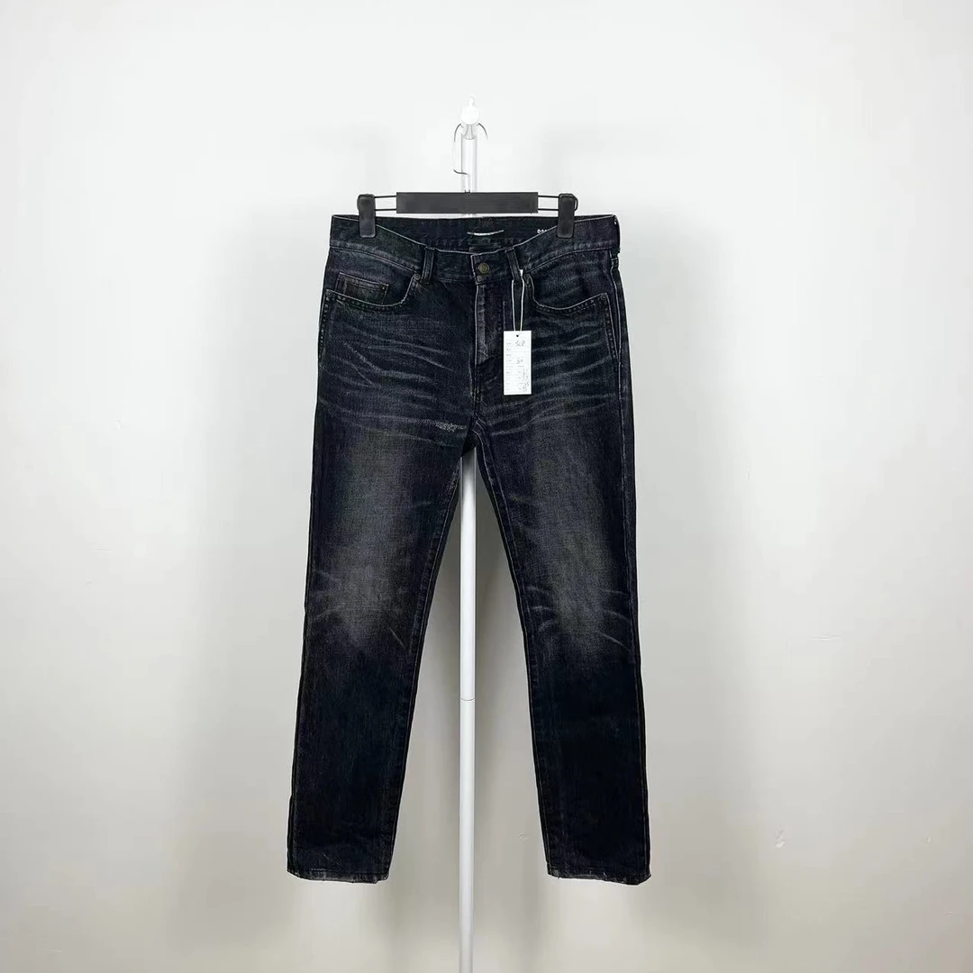 99新 YSL/圣罗兰 /黑色水洗牛仔裤长裤/尺码30