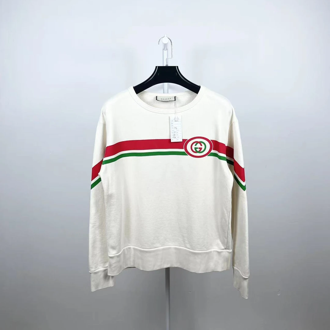 GUCCI/古驰/98新/红绿条纹卫衣/尺码XS