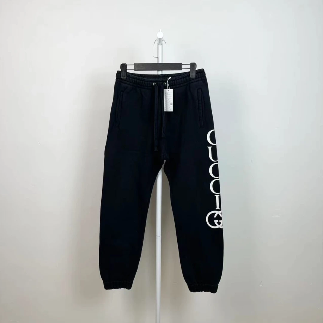 GUCCI/古驰/98新/黑色 侧边logo 休闲卫裤/XS码