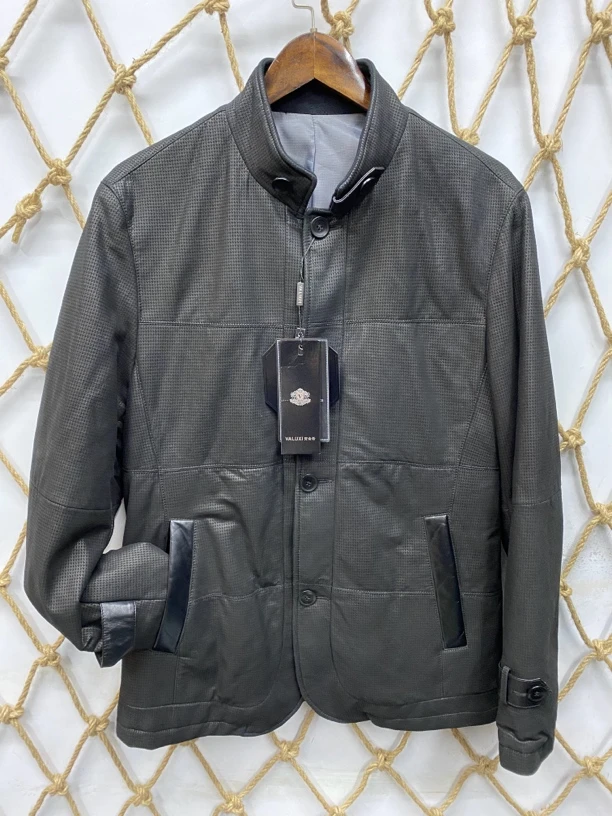 真皮绵羊皮仿布工艺黑