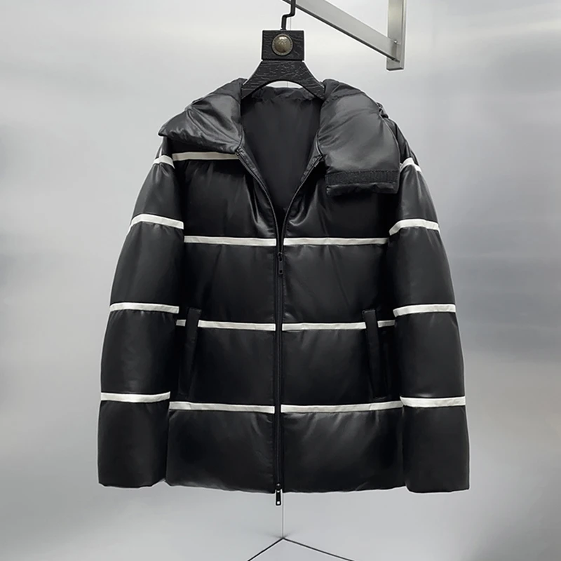 "PRA 柜上7W+版本 進口胎羊皮真皮鹅绒服皮衣外套 518828