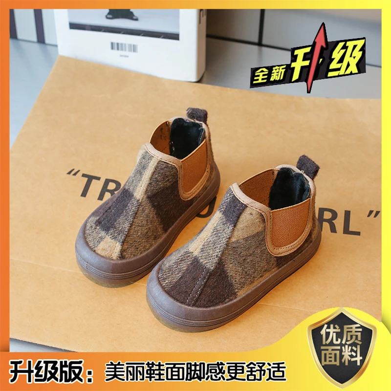 CONGCONGSHAONIAN儿童帆布鞋秋冬款加绒