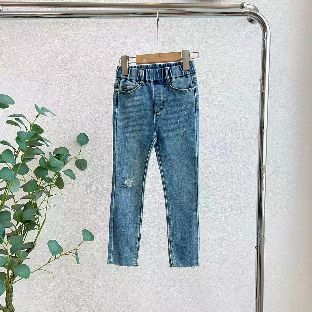 8005诺蓝色微瑕牛仔长裤