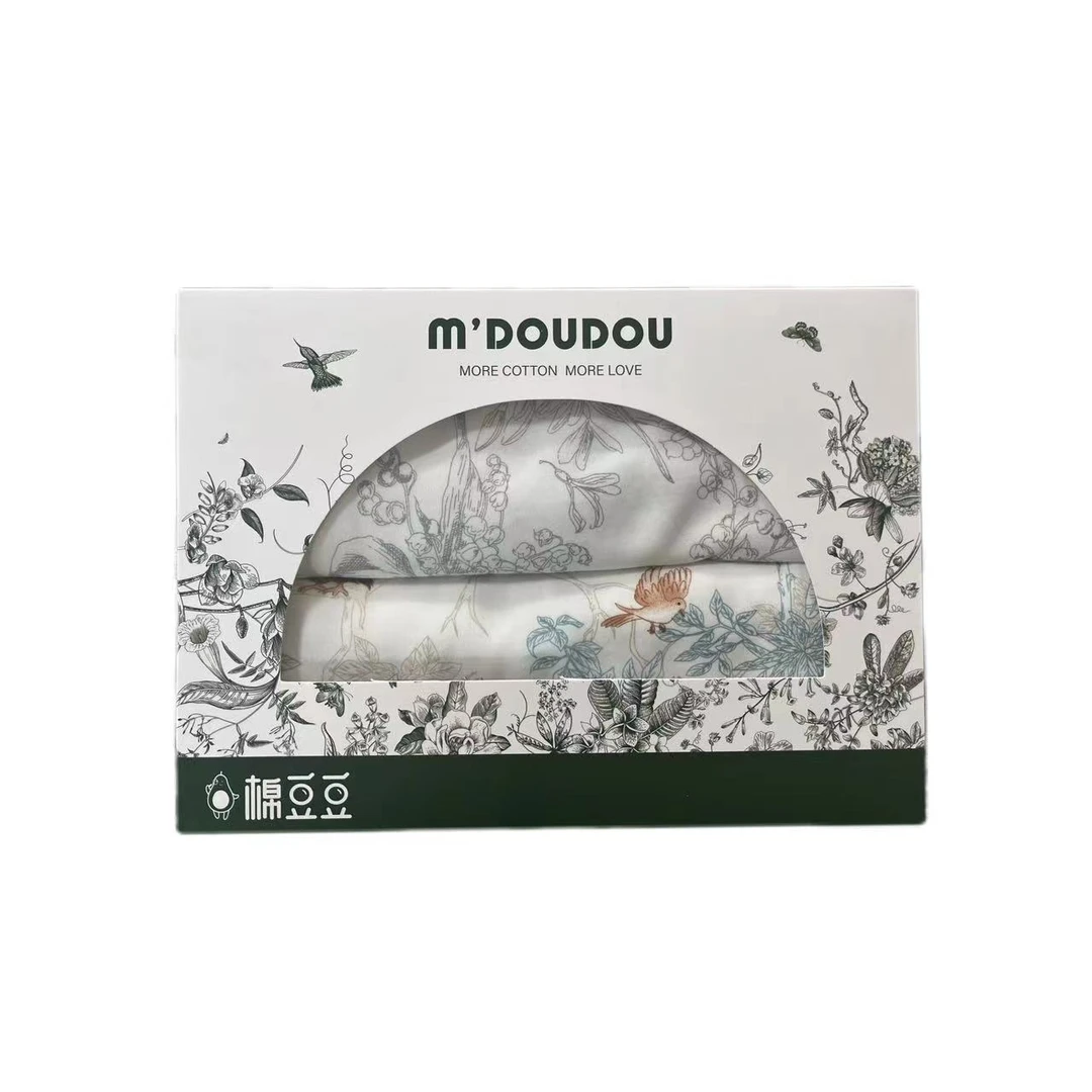 【棉豆豆盒装包单】 印花婴幼儿婴儿新生儿包巾包单贴身防惊跳产房