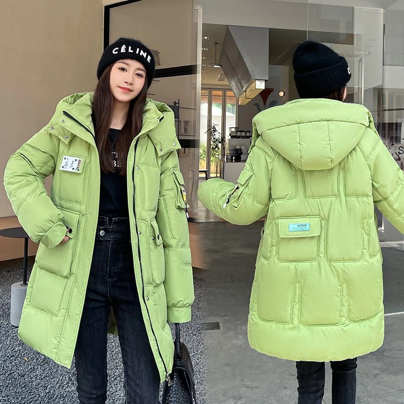 冬季羽绒服冬装特大码胖240斤羽绒服女加肥加大中长款宽松加厚