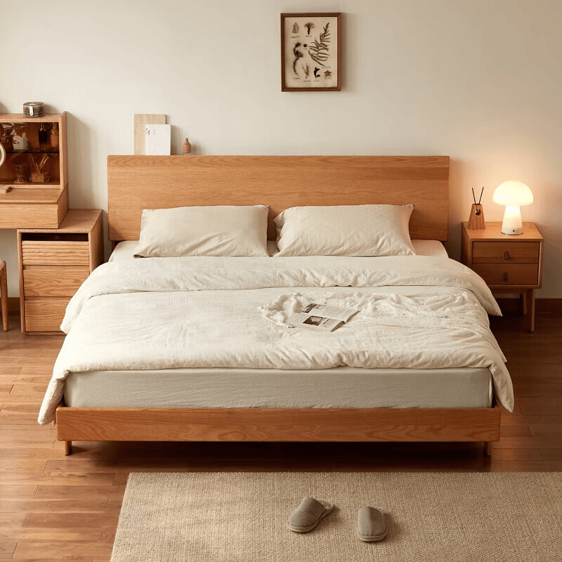 【林氏家居】主卧室橡木全实木大床家用1.5 1.8*2m双人大床家具CO1A